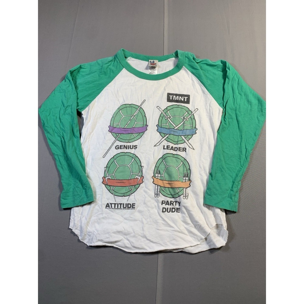 Vintage Teenage Mutant Ninja Turtles Long Sleeve Toddler Shirt Single Stitch